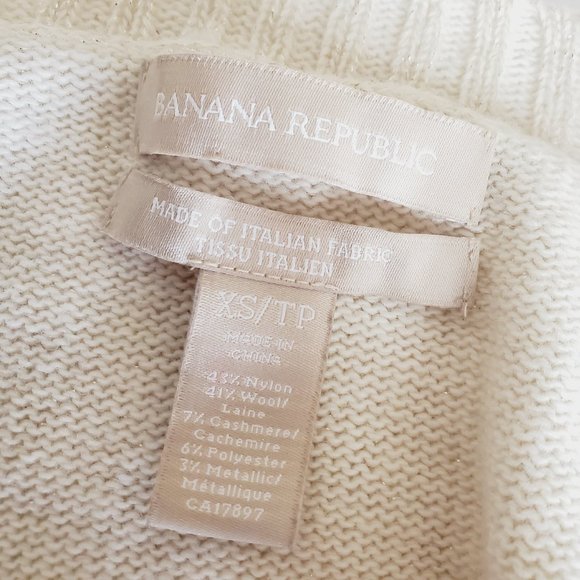 BANANA REPUBLIC Cashmere blend cable knit sweater - Picture 6 of 8